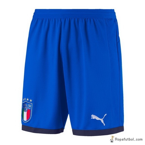 Pantalones Italia Replica Primera Ropa 2018 Azul